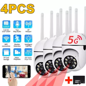 4PCS Camaras De Seguridad Para Exterior 5G WIFI Inalambrica Con Vision Nocturna - Picture 1 of 22