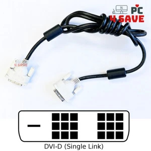 DVI to DVI Cable Male to Male PC Graphic LCD Monitor DVI-D Single Link 5 / 6 Ft - Picture 1 of 4