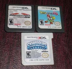 Yoshi's Island DS + Mario Kart DS Skylanders AUTHENTIC Nintendo DS 3DS Console - Picture 1 of 2