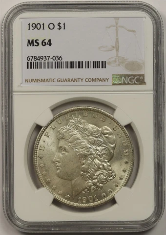 1901-O $1 NGC MS 64 Morgan Silver Dollar Cover