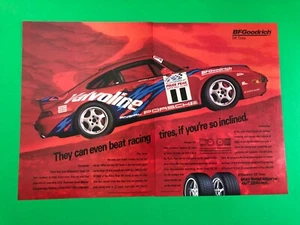 1995 1996 PORSCHE 911 BF GOODRICH TIRES ORIGINAL PRINT AD ADVERTISEMENT 2 PAGE - Picture 1 of 1