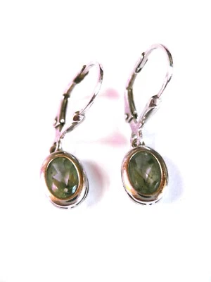 Ohrringe Silber 925 mit Peridot, 1,98 g - Bild 1 von 2