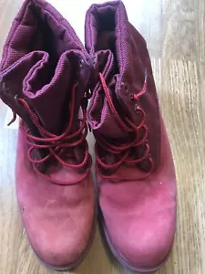 Timberland Roll Top Stiefel Rot Herren Gr. 8,5 Nubuk Cordura Nylon 12M A13FN - Bild 1 von 5