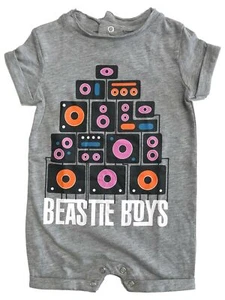 Infant Boys & Girls Gray Beastie Boys Rocker Romper Bodysuit Baby Outfit - Picture 1 of 1