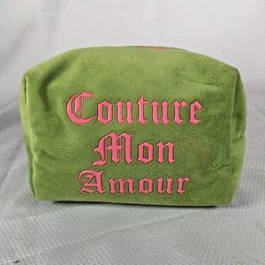 Juicy Coutour Olivgrün Reise Make-up Kosmetik Tasche Couture Mon Amour - Bild 1 von 9