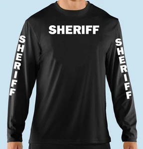 Black Long Sleeve T Shirt, Sheriff, Professional, Business,100% Cotton, Unisex - Picture 1 of 4