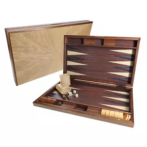 Juego de Mesa Backgammon de Viaje Madera Starburst Diseño WE Games - 19 in (USADO) - Imagen 1 de 8