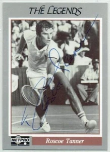 Tarjeta autógrafa firmada por Roscoe Tanner 1991 Netpro The Legends #9 Wimbledon - Imagen 1 de 2