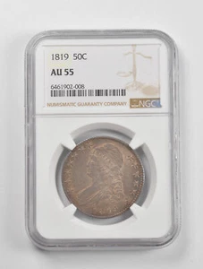 AU55 1819 Capped Bust Half Dollar NGC *2891 - Picture 1 of 3