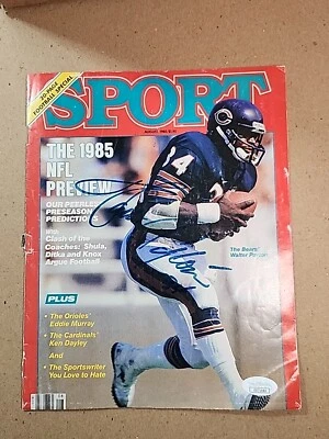 Walter Payton Autographed August 1985 Sport Magazine Cover 10x8 JSA Signed  - Image 1 of 4
