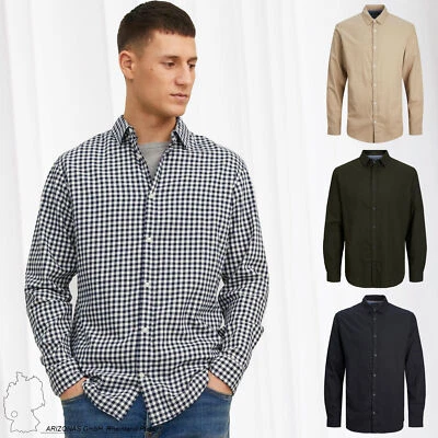 Camicia da uomo Slim Business a maniche lunghe JJEGINGHAM di JACK&JONES NUOVA - Immagine 1 di 2