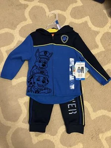 Paw Patrol Zip Up Jacket Hoodie & Pants Sweatsuit Jogger Set Size 2T NWT - Picture 1 of 2