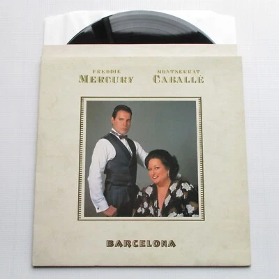 Freddie Mercury 'Barcelona' 1988 UK 1st Pressing Vinyl LP Gatefold Album Record - Image 1 of 4