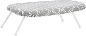 Compact Tabletop Ironing Board with Folding Legs-Trellis Removable Cover,Chevron - Picture 1 of 6
