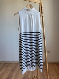 Allude Cashmere Striped Sleeveless Dress Size S - Picture 1 of 7