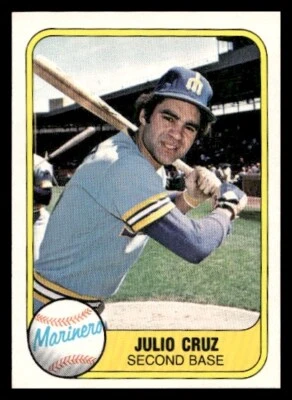 1981 Fleer #601 Julio Cruz Seattle Mariners Baseball card - Image 1 of 2