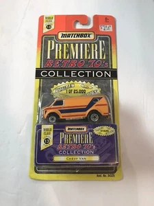 Matchbox ChevyVan Premiere Retro 70's Collection Orange Series13 1997 New - Picture 1 of 9