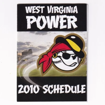 West Virginia Power 2010 Minor League Baseball MILB Pocket Schedule - Image 1 of 3