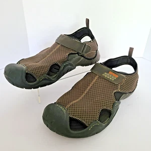 Crocs SwiftWater Mesh Fisherman Deck Sandalen Wasserschuhe Herren 12M Braun 15041 - Bild 1 von 16