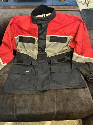 Tour Master VTG Motorcycle Riding Jacket size XXL Black Red full zip pockets - Image 1 of 4