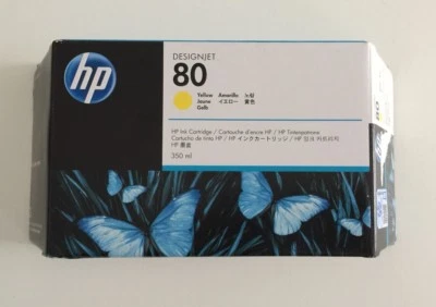 Original hp 80 gelb tintenpatronen hp C4848A hp designjet 1050 1055 350ml OVP - Bild 1 von 4