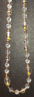 Vintage Clear Glass Gold Foil Beaded Necklace