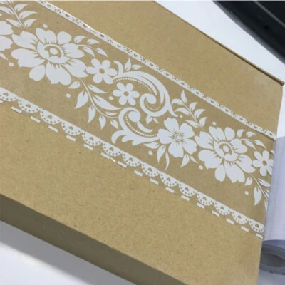 Pegatina transparente para ventana de puerta 10M borde de zócalo decoración floral película artesanal impermeable Foto 1 de 4