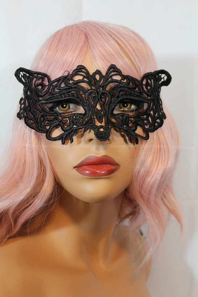 New Black fox lace crochet  party sexy mask Costume - Image 1 of 1