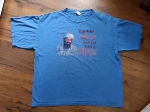 Maglietta Vintage Y2K Osama Bin Laden "Puoi correre ma non puoi nasconderti" X-Large  - Foto 1 di 18