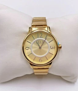 ELLE STAINLESS STEEL YELLOW GOLD IP LINK BAND LADIES WRISTWATCH - Picture 1 of 10