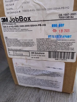 Kit de terminación en frío 3M QT-III 25kV 1500-2000 kcmil NOS 2028. 7656-S-4 Foto 1 de 4