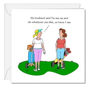 Funny Golf Birthday Card Wife Mum Girlfriend Sister Daughter Female Friend Her - Picture 1 of 9
