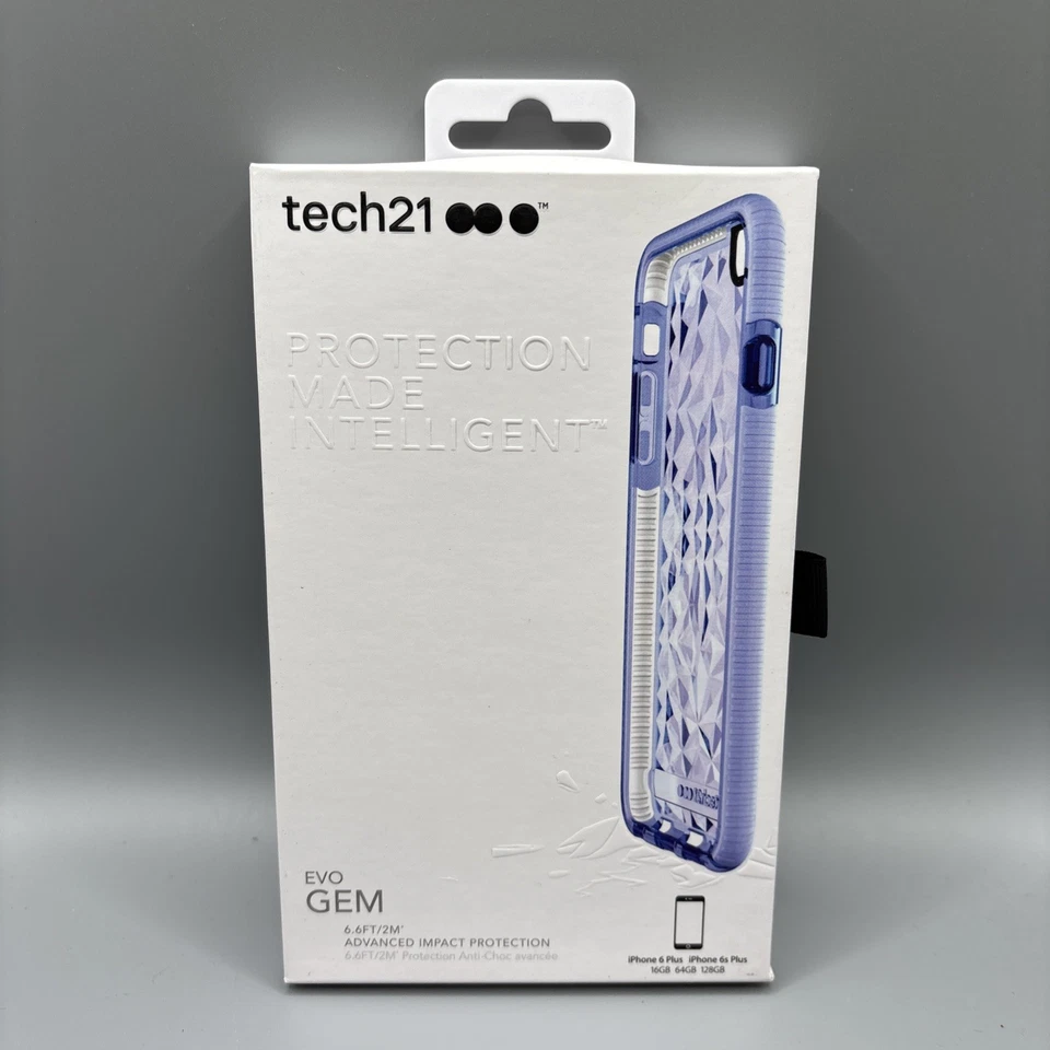 iPhone 6 Plus or 6S Plus Tech 21 Case for  - Evo Gem IMPACT PROTECTION Lilac - Image 1 of 3