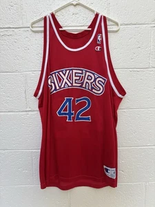 Vintage Champion Jerry Stackhouse 42 Trikot Herren 48 Rot Philadelphia 76ers NBA - Bild 1 von 9