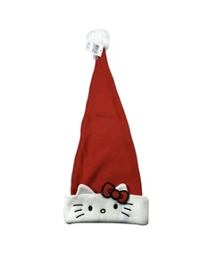 Sanrio Hello Kitty Santa Hat Red White Embroidered NWT Christmas Holiday - Picture 1 of 10