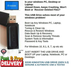 HABEN SIE IHRE BILDER & VIDEOS AUF IHRER KAMERA-SPEICHERKARTE VERLOREN? WIEDERHERSTELLUNG 32GB USB STICK - Bild 1 von 3