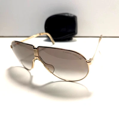 Vintage Porsche Carrera 5622 - 40 Folding Sunglasses W. Germany Aviator Metal  - Image 1 of 4