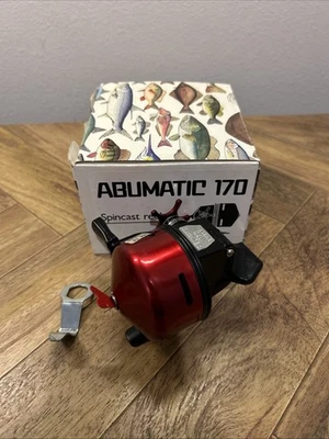 Carrete de pesca Abu Garcia ABUMATIC 170 de colección llave de caja original SIN USAR Foto 1 de 4