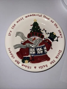 Weltmarkt Schneemann Teller Die schönste Zeit des Jahres 8”x8”x1” - Bild 1 von 3