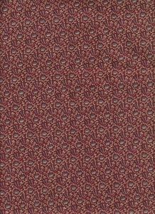 UNKNOWN FLORAL REPRODUCTION WITH ARC CUTOUT, HALF YARD REMNANT. - Picture 1 of 3