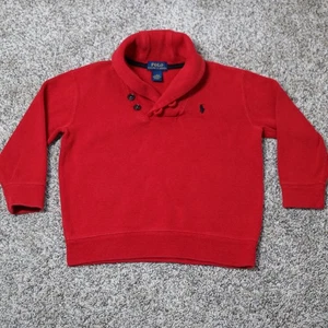 Polo Ralph Lauren Niños Rojo Chal Cuello Sudadera Talla 4 - Imagen 1 de 6