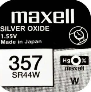 Maxell 357 303 D357 SP357 V357 SR44W SR44 LR44 AG13 EPX76/S76 GS13/GP57 Batterie