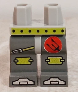 LEGO Trident Pants WET SUIT Atlantis Guard Legs Metal Knee Pads Lime Green Gray - Picture 1 of 1