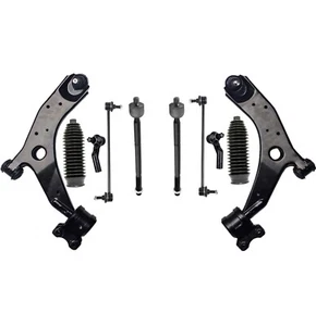 10 Pc Front Lower Control Arms Tie Rod Ends Sway Bar Bellow Boots for Mazda 3 5 - Picture 1 of 13