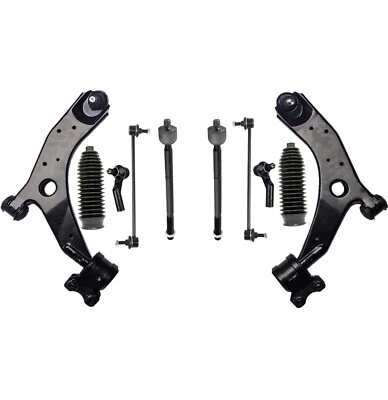 Brazos de control inferiores delanteros de 10 piezas extremos de varilla estabilizadora barra estabilizadora botas de fuelle para Mazda 3 5 Foto 1 de 4