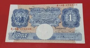 B250 Peppiatt £1 Ersatzschein Sehr schön +/Gvf, Fehlschnittfehler, Schnitt sehr hoch  - Bild 1 von 4