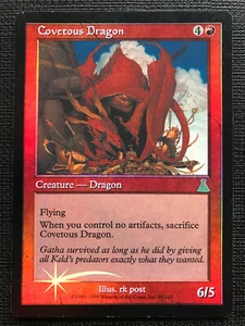 MtG Magic Covetous Dragon Drache Foil Premodern Urza's Destiny Reserved List RAR - Bild 1 von 2