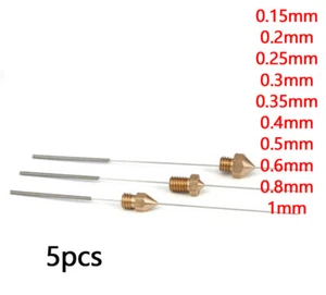 5x Drukarka 3D Metalowa dysza Igła czyszcząca Wiertło 0,15 mm-1 mm do dysz V6 - Zdjęcie 1 z 4