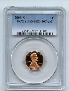 2003 S 1C Lincoln Cent PCGS PR69DCAM - Picture 1 of 1