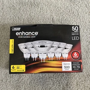 Feit Electric Enhance 50 Watt LED Bulb Pack Of 6 Vivid Natural Light (500 Lumen) - Picture 1 of 8
